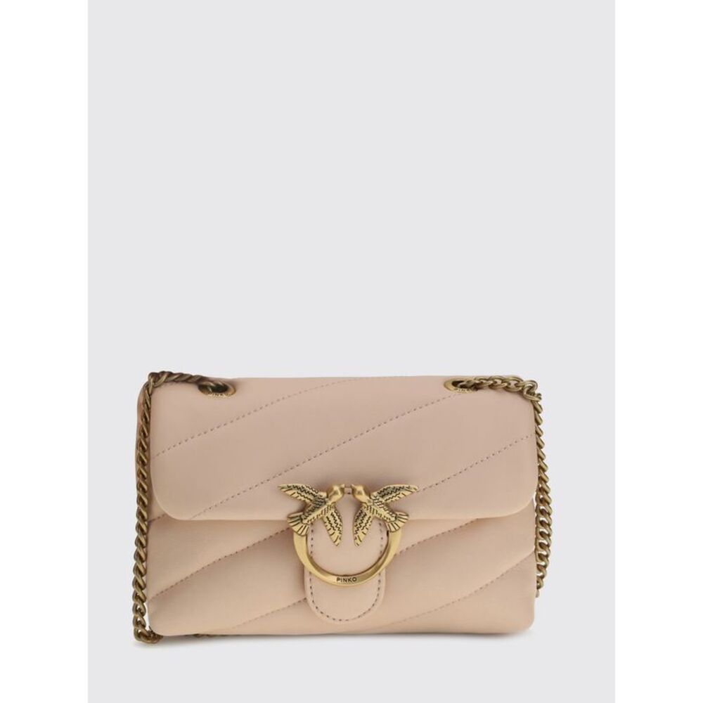 Pinko Women Baby Love Bag Puff Mini Quilted Nappa Bag Pinko With Love Birds Logo